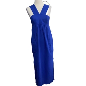 NWT Urban Outfitters Sun Dress Women Small Blue 100% Cotton Back Zip Sleeveless - Imagen 1 de 24