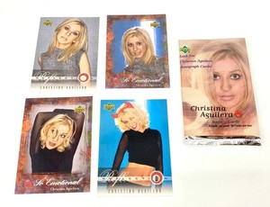Vintage 1990’s Christina Aguilera Upper Deck Collectible Set Of 4 Cards