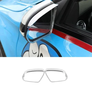 ABS Chrome Rearview Mirror Rain Eyebrow Frame Trim For Mercedes-Benz GLC 2016-21 - Picture 1 of 7