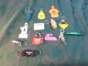 13pc Vintage Advertising Keychains-Dunseath/Nike/Yellow Front/Harris/WM Plus - Picture 1 of 12