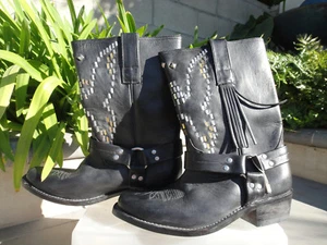 Golden Goose Deluxe Brand MARKET Moto Distressed Leather Boots Italy, EUR38 - Picture 1 of 12