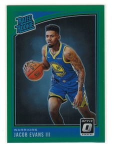 2018/19 Donruss Optic Rated Rookie Jacob Evans III Green Prizm Holo RC /5
