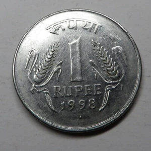 India-Republic Rupee 1998(B) Stainless Steel KM#92.2 - Picture 1 of 2