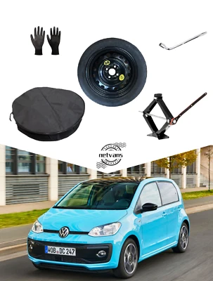 Ersatzrad Notrad 15" für VOLKSWAGEN VW UP! mit Wagenheber, Schlüssel und Tasche - Bild 1 von 4