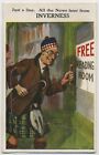 All The News Later From Inverness Vintage Novelty Pull Out Postcard M2