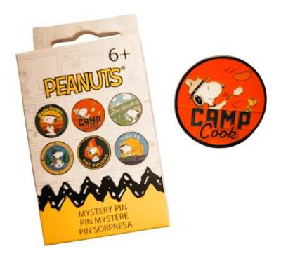 Loungefly Peanuts Camp Snoopy Badge Mystery Box Enamel Pin - Camp Cook - Image 1 of 4