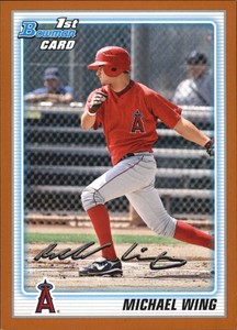 2010 Bowman Prospects Orange Angels Baseball Card #BP86 Michael Wing /250
