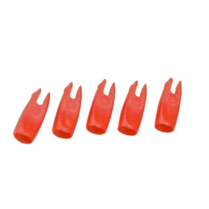 24pcs OD1/4in  Archery Arrow Glue-on Nocks Plastic Tips Nock Insert Tails Wood - Picture 1 of 8