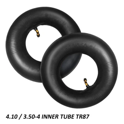 2 Heavy Duty 4.10 / 3.50-4 Inner Tube TR87 Valve 4.10-4 11X4.00-4 3.50-4 Tires - Image 1 of 4