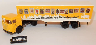 BREKINA HO 1/87 Camion BÜSSING LS 11 FS Timbro Festa Natale Nuovo Anno #18504 - Immagine 1 di 3