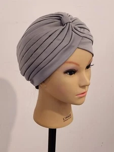 Plain Trendy ladies Soft TURBAN Knot pleated headwear headwrap Female Cap - Picture 1 of 3