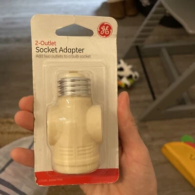 Power Gear 2-Outlet Socket Adapter, Add 2 Outlets to a Bulb Socket, 2 Prong - Image 1 of 2