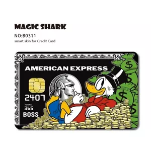 Carta di credito SMART Sticker pelle pretagliata piccola chip SOLO ANTERIORE - Foto 1 di 1