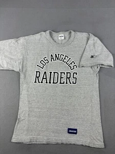 Vintage Starter Los Angeles Raiders Shirt Size Medium Gray NFL Football 80s  - Picture 1 of 8