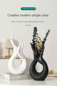 Nordic Style Ceramic Vase High Hand Style For Living Room - Picture 1 of 8