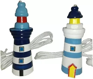 Maritim Meer Motiv blau & weiß Leuchtturm Kordelzüge Kordelzüge 2 Stile - Bild 1 von 1