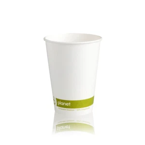 Recycelbare Kaffeetasse 8oz/230ml 1000er Set - biologisch abbaubares Papier Heißgetränke Tasse - Bild 1 von 2