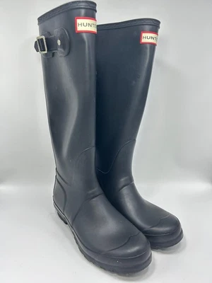 Hunter Original Botas de Lluvia Ajustables Espalda Alta para Mujer Negras Talla 7 Foto 1 de 4