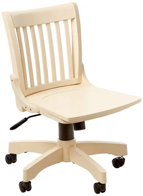 OSP Home Furnishings Deluxe Armless Wood Banker's Desk Chair with Adjustable ... - Image 1 of 4