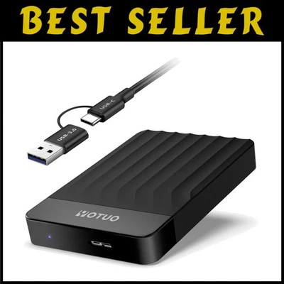 Portable 1TB External Hard Drive USB 3.0 USB-C for PC & Mac - Image 1 of 4