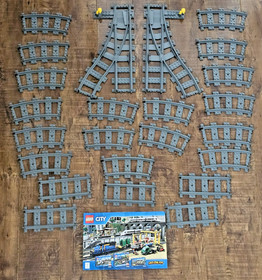 Lego City Train Track Lot 7895 + MORE! Switches, Curves & Straight Tracks