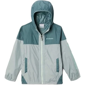 NWT Columbia Youth Unisex Flash Challenger Windbreaker - X-Small, Niagara/Metal - Picture 1 of 3