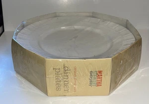 Set of 4 Vintage Y2k Martha Stewart MSE BASKETWEAVE WHITE Dinner Plates - NEW - Picture 1 of 4