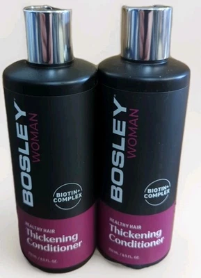 Lote de 2 Condicionadores Bosley WOMAN Espessante de Cabelo Saudável 8,5 oz Com Biotina+ - Imagem 1 de 2
