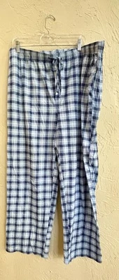Pantalones de pijama Croft & Barrow XL azul a cuadros nuevos sin etiqueta para hombre Foto 1 de 4