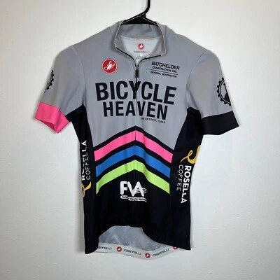 Camiseta deportiva de ciclismo Castelli para mujer talla S gris bicicleta cielo cremallera completa manga corta Foto 1 de 4