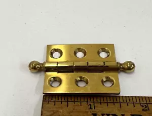 Door Hinge 1-1/2” X 1-1/4” Solid Brass Architectural Grade with Removable Tips - Picture 1 of 5