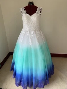 Women's hand dyed colour princess style wedding dress Size Dresses 10-12 New - Picture 1 of 2