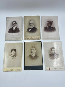 6 tarjetas de gabinete de la época victoriana - familia instantánea. B34 - Imagen 1 de 10