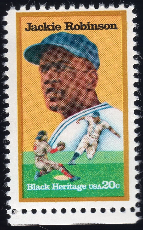 Scott #2016 Jackie Robinson (LA Dodgers) Single 20¢ Stamp - MNH - Image 1 of 1
