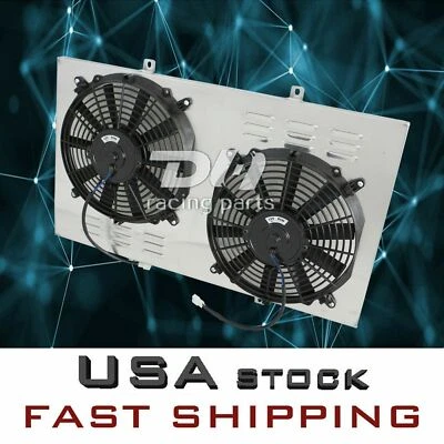 Cubierta de aluminio y ventiladores de 2*12" para camioneta Chevrolet C10 C20 C30 1967-1972 4,1 L CC369 Foto 1 de 4