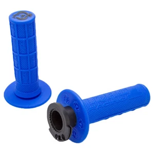 TORC1 Racing Defy Lock On MX Grips Blue For Kawasaki KLX140R 2021-2022 - Picture 1 of 3