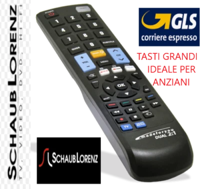 TELECOMANDO UNIVERSALE  SCHAUB LORENZ; CLICCA IL TUO MODELLO ARRIVA GIA' PRONTO - Immagine 1 di 4