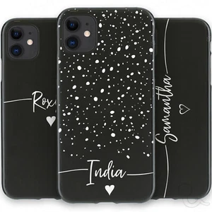 Personalised Initial Phone Case;Name Black TPU Soft Cover For Apple iPhone 11 X - Picture 1 of 11