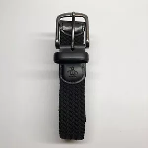 Original Penguin By Munsingwear Mens Braided Stretch Belt Black Size S 30-32 - Picture 1 of 5