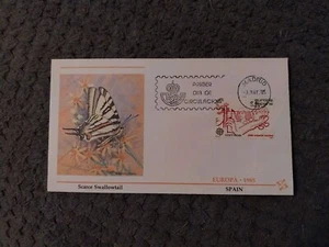 SPAIN FIRST DAY COVER 1985 EUROPA BUTTERFLIES - SCARCE SWALLOWTAIL - Picture 1 of 2