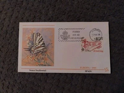 SPAIN FIRST DAY COVER 1985 EUROPA BUTTERFLIES - SCARCE SWALLOWTAIL - Image 1 of 2