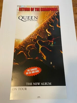 QUEEN + PAUL RODGERS "Return Of The Champions" 61cm x 30cm Promo Display Flat - Image 1 of 2
