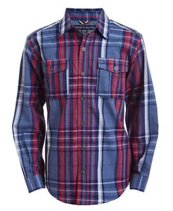 Tommy Hilfiger Toddler Boys Billy Logo-Print Plaid Twill Shirt - Picture 1 of 3