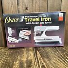 Vintage Oster Travel Iron Spray Mini Iron Dual Voltage 120/240 Orig Box White