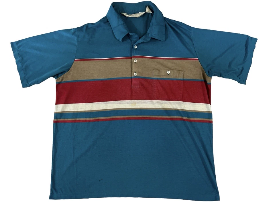 Polo de Colección Arnold Palmer Golf Azul Rayas Manga Corta Talla XL Foto 1 de 4