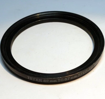 Ring adapter 62mm step-up to 67mm  ring for 8 VIII 66.6mm holder Tiffen USA - Image 1 of 4