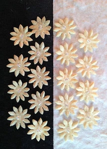 20 Yellow Handmade Mulberry Flowers Scrapbooks Miniatures dolls crafts Flower - Picture 1 of 4