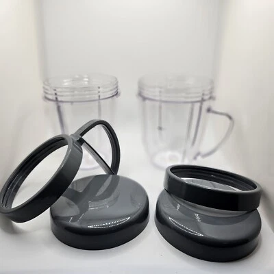 Tazas de repuesto Nutri Bullet Nutri Bullet de 2-18 oz con cubiertas y accesorios leer Foto 1 de 4