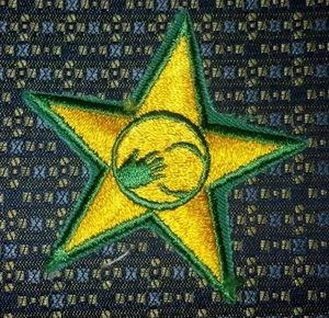 YELLOW AND GREEN STAR ?SOCCER? Patch - Picture 1 of 2
