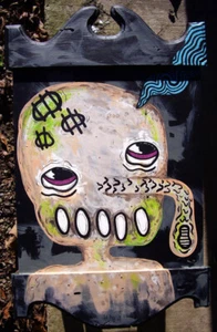 Original JUSTIN AERNI Painting 2014 : YOU WILL NEVER SEE THE LIGHT OF DAY AGAIN - Picture 1 of 2